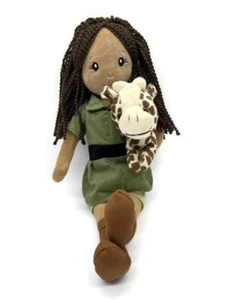 Soft Doll, Zookeeper Plush Doll with Mini Giraffe Stuffed Animal, 16 in - Picture 1 of 4