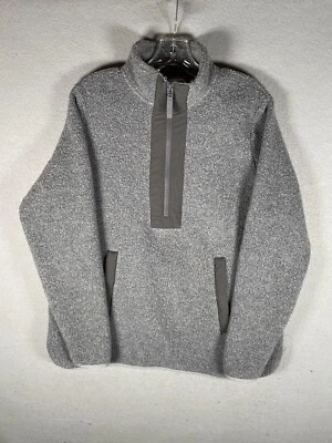 Orvis Sweater Mens Large Gray Wool Blend Half Zip Lined Long Sleeve Heavy - Image 1 of 4