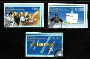 OSTDEUTSCHLAND 1988 - 3ER-Set - BEMANNTER RAUMFLUG - SG E2873-E2875 - CTO - Bild 1 von 1