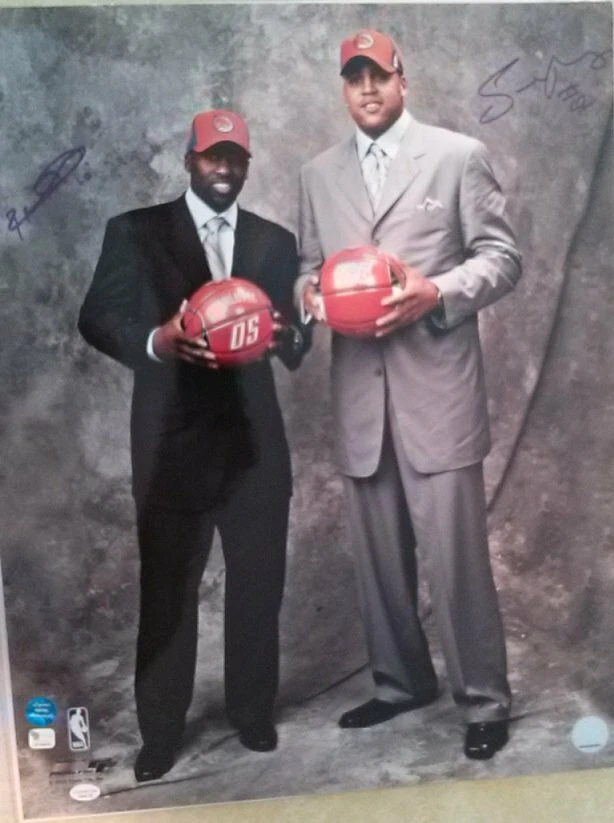 Raymond Felton & Sean May Autographed 16x20 Photo Charlotte Bobcats NBA Photo  - Image 1 of 1