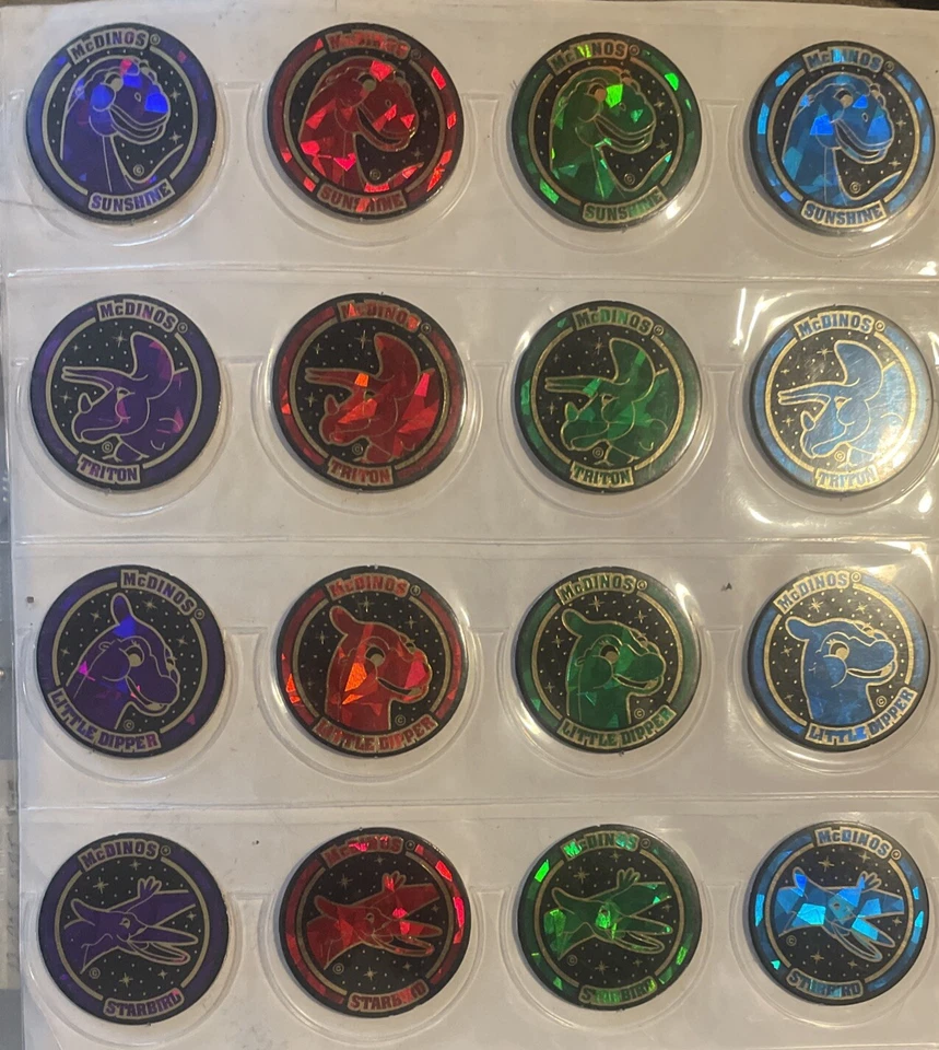 McDino Pogs Set Of 4 Pick A Color (see Description) RARE - Image 1 of 1