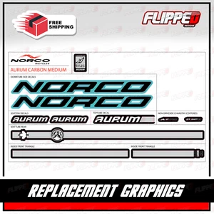 Norco Aurum 2017 Carbon Replacement Decal Set Medium Frame Stickers - Picture 1 of 1