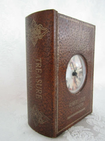 Reida Working Shelf Clock Book Styled Unique Keepsake Box Cover
