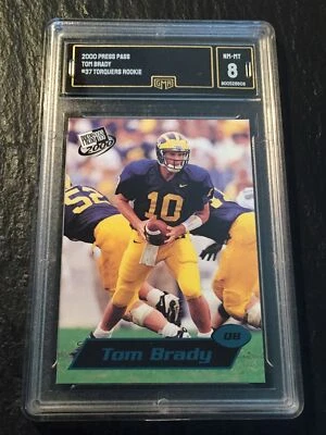 Tarjeta de fútbol americano Press Pass Tom Brady #37 Torquers 2000 novato clasificación GMA casi nueva-como nueva 8 Foto 1 de 4