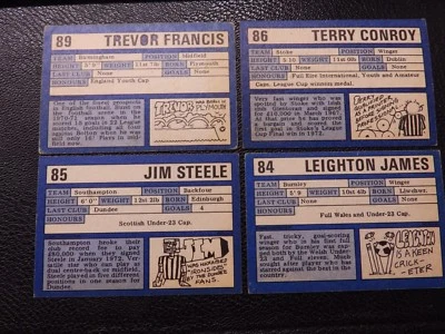 A&BC Footballers Blue Back (1973) Numbers 1-131 Select card from menu NEW STOCK - Image 1 of 2