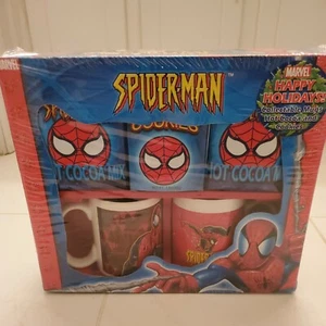 Marvel Spider-Man Happy Holidays Collectable Mugs Hot Cocoa And Cookies - Picture 1 of 4