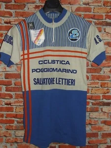 EROICA MAGLIA SHIRT BICI CICLISMO VINTAGE 70'S POGGIOMARINO SANTINI 80% LANA - Imagen 1 de 3