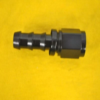 4 An Straight Hose End Push Lock Tite Fitting Jic Black Foto 1 de 4