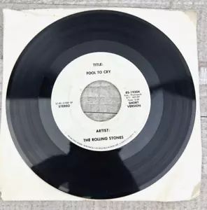 7" The Rolling Stones - Fool To Cry - US RS 19304 White Label Promo 45 Record - Picture 1 of 4