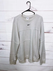 Reebok Mens Sweatshirt Size XL Gray Crew Neck Long Sleeve Pullover - Picture 1 of 11