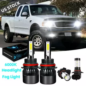 Faros antiniebla LED blancos 6000K para Ford F-150 1999-2003 haz alto bajo - Imagen 1 de 12