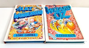 2 x HARDCOVER Alice in Wonderland by Lewis Carroll WIZARD OF OZ (2019) - Picture 1 of 13