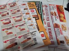 Fast Food Coupon Lot McD Arby’s Burger King Popeyes Hardee's Hud House Marcos