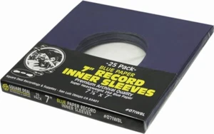 (25) 7" Record Inner Sleeves - Premium COLORED Blue Paper 45rpm ARCHIVAL - Picture 1 of 13
