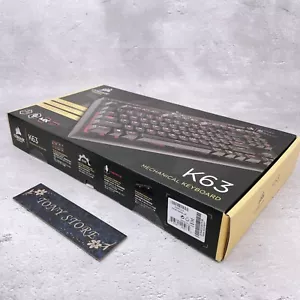 Corsair K63 USB Cherry Red Gaming Keyboard QWERTY Standard CH-9115020-JP Black - Picture 1 of 20