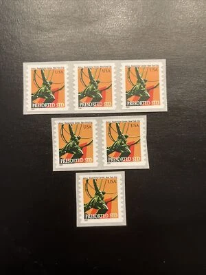 Us 2001 Atlas 10 Cents SC# 3520 Coil Strip Of 3,Pair & Single MNH - Image 1 of 2