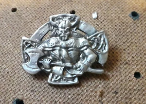 Concho Viking with Battle Axe Celtic Rivet Stud 42x36mm - Picture 1 of 2