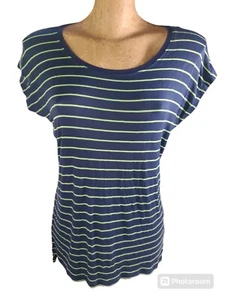 CABI Top Women's Stripe Ibiza Sleeveless Knit Tunic Style 5333 Blue/Green XS - Picture 1 of 5
