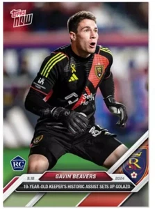 2024 Topps Now MLS 132 GAVIN BEAVERS REAL SALT LAKE - Picture 1 of 1