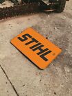 Stihl Chainsaw Floor Mat Rug Man Cave Home Decor Orange Tool Shed Work Shop New