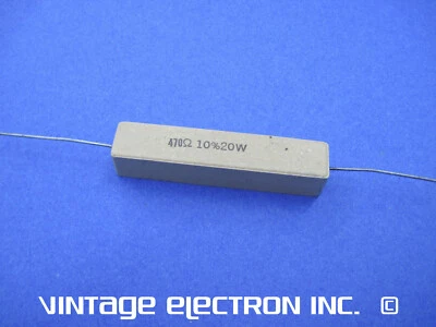 Резистор намотанный провод HAMILTON HALL 470 Ом 10% 20 Вт (NOS США, HAFLER RW20-471) - Изображение 1 из 4