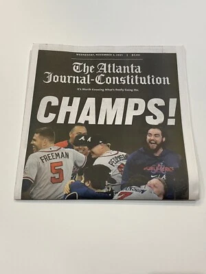 Jornal Atlanta Braves World Series AJC (Papel Oficial) - Imagem 1 de 3