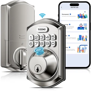 Wifi Smart Lock TE012W, Fingerprint Türschloss mit integriertem WLAN, Schlüsselloser Zugang - Bild 1 von 13
