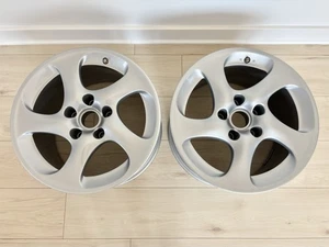 Porsche Carrera 911 996 Turbo Twist OEM BBS Hollow Spoke Aluminum Wheels (x2) - Picture 1 of 17
