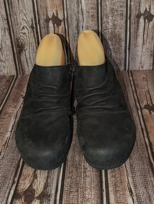 Botines de cuña de cuero acanalado negros holgados Dansko Sheena talla 41/10,5-11 Foto 1 de 4