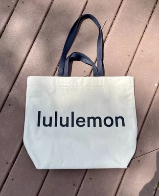 Lululemon Double Handle Canvas Tote Shopper Bag, 100% cotton - Image 1 of 3