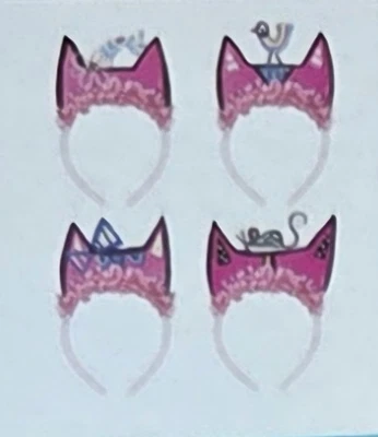 Animal and birds, forest  Flower Ears Headband pink  Colors, 4-Pack – BRAND NEW - Image 1 of 3