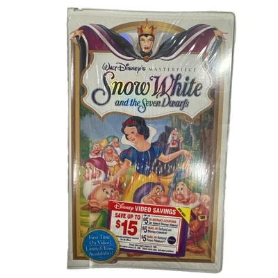 Walt Disney 1994 Masterpiece Collection Snow White VHS tape 1524 Edition Sealed - Image 1 of 4