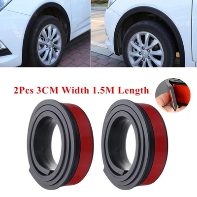 59''*1.2'' Car Wheel Eyebrow Extension Protector Arch Extenders Black Universal - Image 1 of 4