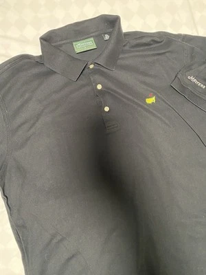 Camisa polo de golf manga corta de colección Masters Collection para hombre XL negra 100 % algodón Foto 1 de 4