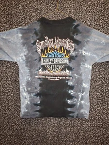 Wolf Harley Davidson Blue/Black/Gray Smokey Mountains Tn TShirt XLarge - Picture 1 of 7