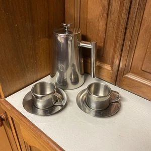 Sunbeam Insulated Stainless Steel Espresso Cups & Saucers. &Evan’s &Taylor Jug - Picture 1 of 20