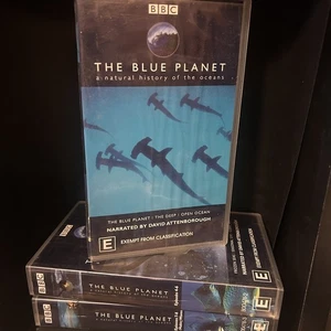 BBC The Blue Planet VHS 2001 David Attenborough Collection 1 2 3 Sml Cases GC - Picture 1 of 15
