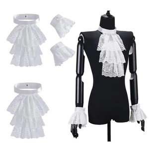 Unisex Victoriano Encaje Cuello Volantes Puño Renacimiento Halloween Juegos con disfraces Fiesta - Imagen 1 de 18