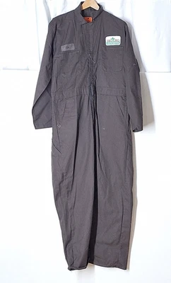 Red Kap Coveralls Men 42 RG Brown Workwear Full Zip Bio Gro Systems Patch - Image 1 of 4