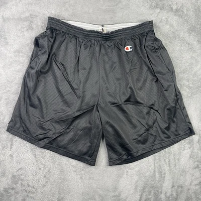 Pantalones Cortos Vintage Champion Hombres XL Negro Malla Baloncesto Años 80 90 Entrenador Cintura Elástica Foto 1 de 4