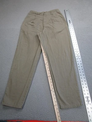 Pantalones Gloria Vanderbilt para mujer 12 caqui mezcla de lino cintura elástica pierna cónica Foto 1 de 4