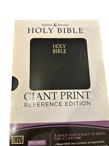 Thomas Nelson Holy Bible KJV Giant Print Reference Edition Black Neu - Bild 1 von 7
