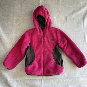 The North Face Girls Jacket Perseus Reversible Insulated Sherpa Pink/Gray XS 6 - Picture 1 of 13