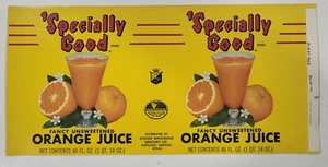 LABEL Can Specially Good Orange Juice Schuss Grocer Portland Oregon - Picture 1 of 1