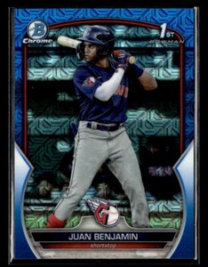 2023 Bowman Chrome Mega #BCP-151 Juan Benjamin Blue Mojo Refractor /150