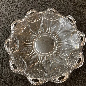 Vintage geschlungen Klarglas 7,25" Salatteller - Bild 1 von 9