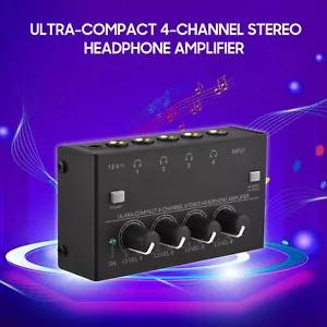 Ultra-Compact 4 Channels Stereo Headphone Amplifier with Mono Stereo Switch K3H0 - Picture 1 of 8