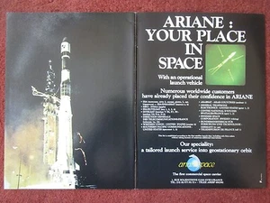 11/1982 PUB ARIANESPACE ARIANE LAUNCH VEHICLE SPACE SATELLITE CNES ORIGINAL AD - Imagen 1 de 1