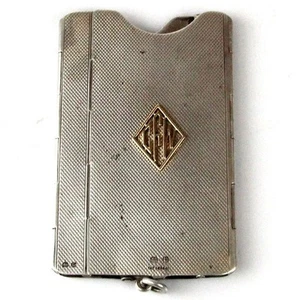 Novelty Art Deco Sterling Silver Sprung Card Case Deakin & Francis England 1928 - Picture 1 of 6