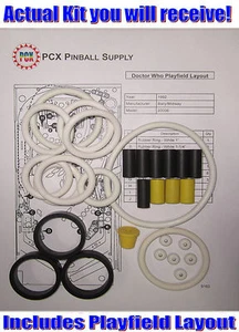 1992 Bally/Midway Doctor Who Pinball Rubber Ring Kit - también conocido como Dr. Who - Imagen 1 de 2